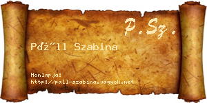 Páll Szabina névjegykártya