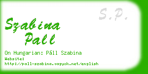 szabina pall business card